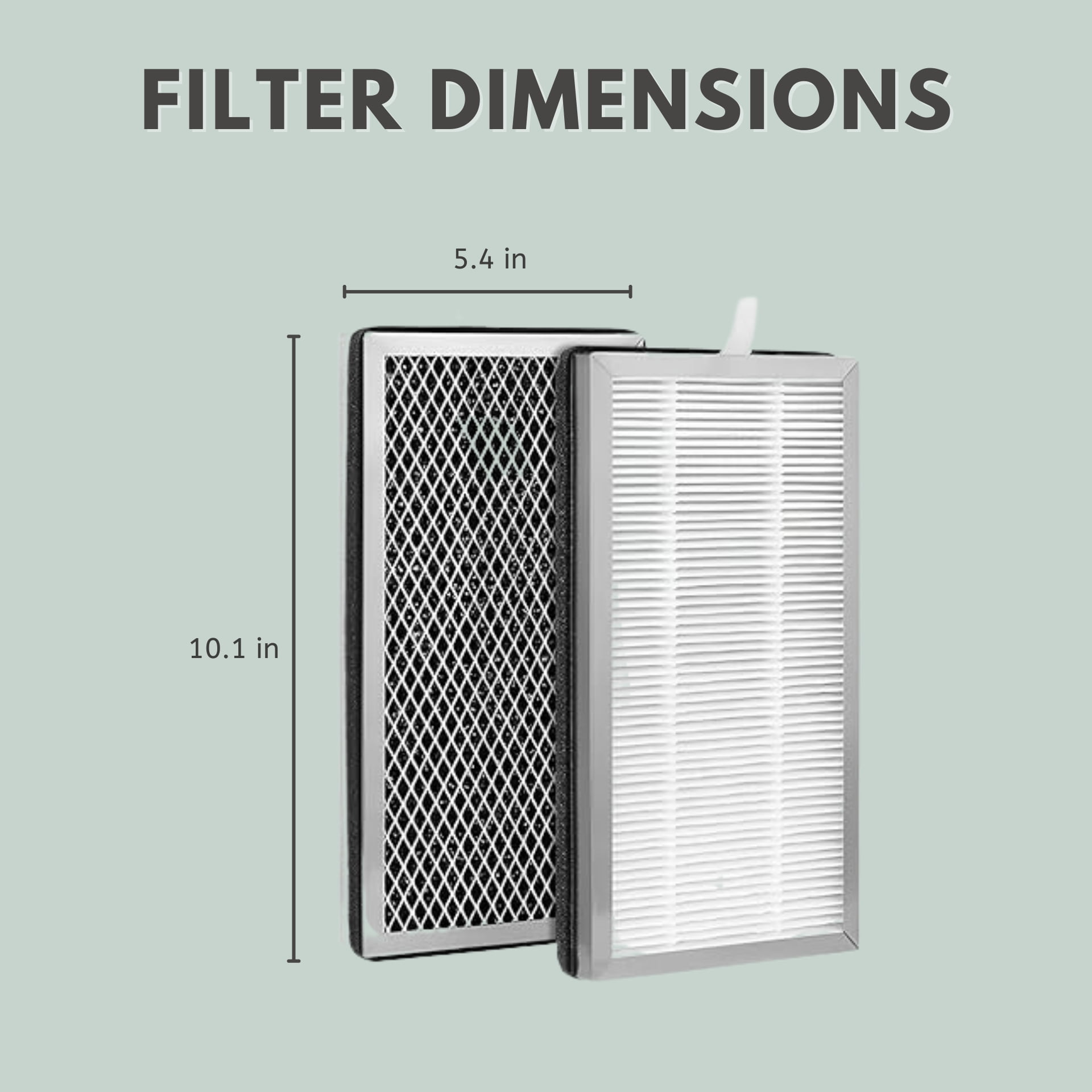 Nispira MA-15R True HEPA Replacement Filter Activated Carbon Compatible with Medify Air MA-15 Air Purifier. 6 Packs