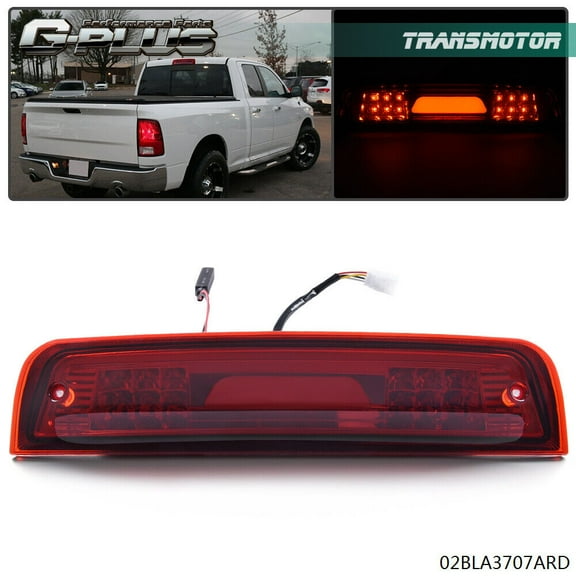Brand New Fits 2009 - 2017 Ram 1500 2500 3500 Red LED Third Brake Light Cargo Light -