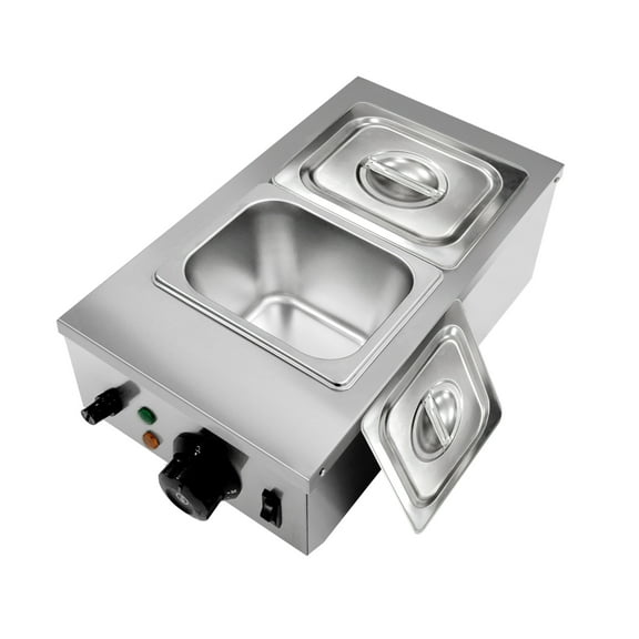 Accreate Chocolate Melting Machine, Chocolate Melter with 2 Various Pot Electric Commercial Food Warmer For Chocolate/Milk Melting and Heating, 800 W