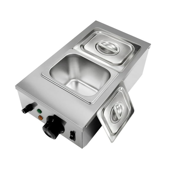 Kojooin Máquina para Derretir Chocolate, Fusor de Chocolate con 2 Ollas Variadas Calentador de Alimentos Comercial Eléctrico para Derretir Chocolate/leche y Calentar, 800 W