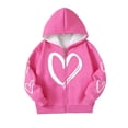 thumbnail image 6 of Shadoumai Girls Casual Zip Up Hoodie With Printed Design Kids Pullover Sweatshirt Soft Blend Long Sleeve Outerwear,Kids Hoodies, 6 of 6