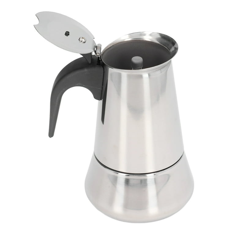 Moka Pot, Stainless Steel Large Capacity Stovetop Coffee Maker Wide Use For  Cooking 4 Cup 400ml 