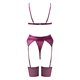 thumbnail image 3 of Gibobby Lenceria mujer sexy Conjunto de ropa interior de encaje para mujer, conjunto de ropa interior y ropa interior de encaje con correa, lencería sexy(Morado, M), 3 of 5