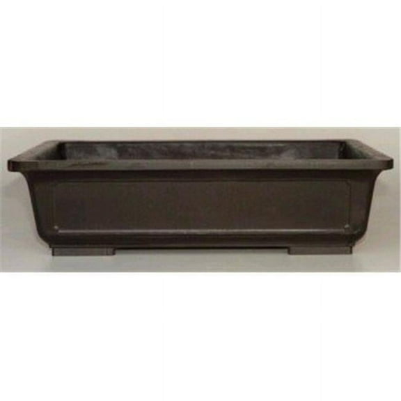 Mica Bonsai Pot, Brown - Rectangle