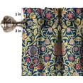thumbnail image 5 of William Morris Flower Window Valance Curtain, Vintage Boho Style Floral Botanical Tree Plant Pattern Window Treatment Valances for Kitchen Living Room Café Décor 54''x18'', 1 Panel, 5 of 6