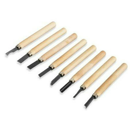 8pc Wood Carving Chisel Set Various Blades Woodworking Clay And