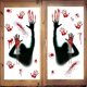 thumbnail image 4 of Pegatinas de pared extraíbles con silueta negra de terror de Halloween, mano ensangrentada, collage doble, antimanchas, decorativas, de PVC, para sala de estar, 4 of 5