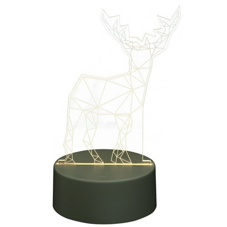 

NUOLUX 1pc Creative 3D Deer Shaped Lamp Desktop 3D Night Lamp Desktop Light Decor