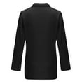 thumbnail image 4 of ITSAME Womens Plus Size Blazer, Solid Color Long Sleeve Double Breasted Lapel Fitted Slim Suit Jacket Black XL, 4 of 6