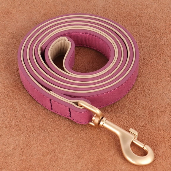 Pet Artist 4FT Luxury PU Leather Padded Dog Leash for Walking - Bright Colors Extra Comfort, Durable & Stylish Pet Leashes