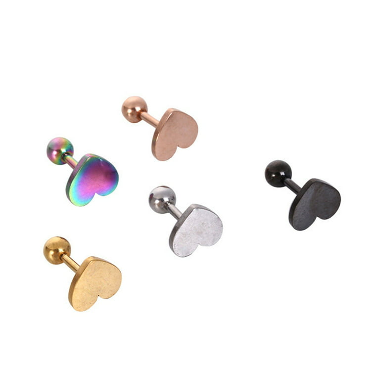 7 Pairs Flat Back Stud Earrings for Women, Surgical Stainless
