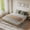 California King - Natural wood color, variant on Minimalist Wave Edge Wooden Platform Bed Frame - Twin Size - Low Profile Noise-Free Slats, Easy Assembly, No Box Spring Needed, Modern Bedroom Furniture - Walnut