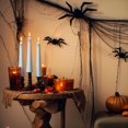 thumbnail image 5 of Halloween Ghost Flameless Taper Candles Flickering Battery Operated with Remote and Timer 3D Wick White Real Wax LED Taper Candles Halloween Dinner Decoration Indoor(4 PC,10.63*1.3 in), 5 of 8