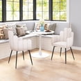 thumbnail image 5 of Noosa Dining Chair Ivory Dining Chair, Modern Style, Shearling style fabric, Plywood, Indoor Dining, 5 of 12