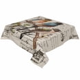 thumbnail image 2 of Country Birds Tablecloth Square Table Cloth 54x54, Waterproof Tablecloth Outdoor Table Cloth, Envelope Postmark Vintage Farmhouse Botancial Washable Table Cover for Kitchen Dining Party, 2 of 8