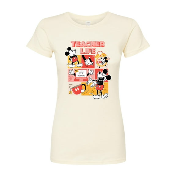 Disney - Teacher Life - Juniors Fitted Graphic T-Shirt