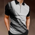 thumbnail image 2 of Camisetas de Cuello en V Hombres de Moda Casual Impreso Manga Corta Superior, Blusa para Hombre para la Primavera Y el Uso Diario, 2 of 3