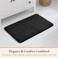 thumbnail image 2 of ComfiTime Memory Foam Bathroom Rug, Non-Slip Bath Mats for Bathroom Floor, Soft & Ultra Absorbent Shower Mat, Quick Dry Machine-Washable Bathmat for Shower & Tubs, 20 x 32, Black, 2 of 9