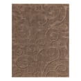 thumbnail image 3 of Unique Loom Floral Shag Collection Area Rug - Carved (8' x 10' Rectangle Brown), 3 of 7
