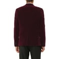 thumbnail image 3 of MODA NOVA Big & Tall Men's Velvet Blazer Slim Fit Wedding Party Suit Jacket Red S, 3 of 6