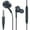 Black, variant on Earphones In Ear Headphones With Microphone - 3.5mm Wired Earbuds, for iOS & Android, Ergonomic, Stereo Audio