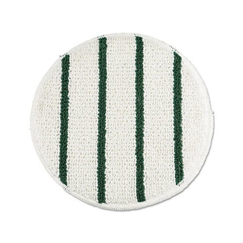 Low Profile ScrubStrip Carpet 19" Diameter, White/Green
