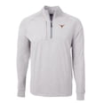 thumbnail image 2 of Men's Cutter & Buck  Heather Gray Texas Longhorns Big & Tall Adapt Eco Knit Quarter-Zip Pullover Top, 2 of 3