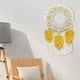 thumbnail image 4 of Tapiz elegante para colgar en la pared, estilo bohemio, adorno de algodón con borlas decorativas de macramé. Amarillo, 4 of 7