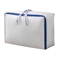 thumbnail image 2 of Bolsa de almacenamiento de gran tamaño, plegable, para guardar mantas y edredones, para guardar ropa en el armario, con asa resistente y cremallera para ropa de cama y almohadas, color Akmoler, 2 of 8