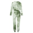 thumbnail image 4 of Wdfiry Clearance Sales,Women's Two Piece Tracksuit Long Sleeve 2 Pieces Jogger Sets with Pockets Tie-dye Plus Size Two Piece Outfits with Drawstring, 4 of 4