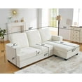 thumbnail image 2 of VANACC L Couches for Living Room, Reversible L Shape Sofa with Chaise and Convertible Sofa with Storage, Beige Chenille, 2 of 9