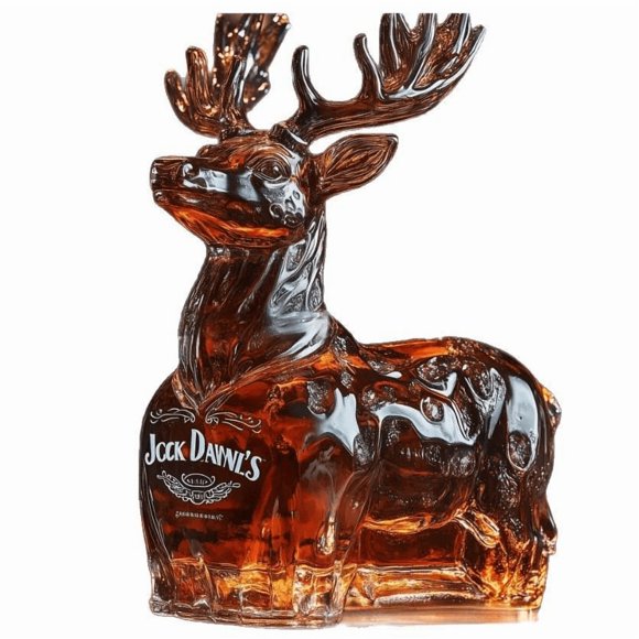 Animal Whiskey Decanter with Glass Bottle Set - Unique Animal Statue Liquor Decanter Gift for Dad Men Husband | Home Bar Accessories for Whiskey Lovers Special Occasions Deer 125ml