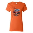 thumbnail image 2 of Wild Bobby, 1977 Ford Motors 77 Mustang Silhouette, Cars and Trucks, Women Graphic Tee, Orange, 3X-Large, 2 of 4
