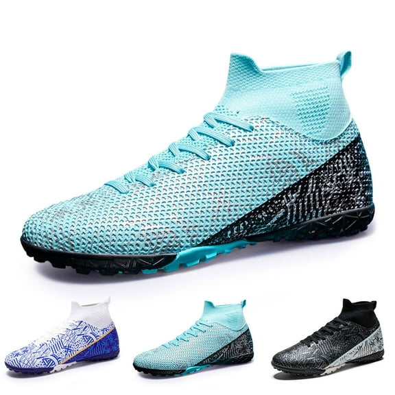 Shadoumai Boys Football Boots Indoor and Outdoor Football Shoes Sports Shoes Futsal Shoes Non- Sole high top Football Boots