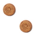 thumbnail image 3 of Matsuzay Posavasos de ratán para bebida, posavasos con aislamiento térmico, almohadilla para taza, hogar, restaurante, botella antideslizante, Type3 NO3 Matsuzay CBP584792, 3 of 5