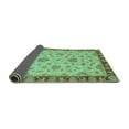 thumbnail image 2 of Ahgly Company Indoor Square Abstract Turquoise Blue Modern Area Rugs, 3' Square, 2 of 4