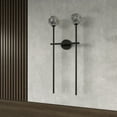 thumbnail image 4 of Ozarke Dua Lux Wall Light Indoor Wall Sconce Lighting Fixtures, Cordless Wall Mount Crystal Lamp for Living Room, Bedroom, Hard Wired, UL Listed Warm 3000K (Black), 4 of 7