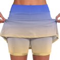 thumbnail image 2 of Jxximdong Skorts for Women Women's Fashionable Athleisure Skirt With Pockets Camouflage Printed Mid Rise Skirts Tennis Skirts Blue L Culottes, 2 of 9