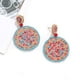 thumbnail image 5 of Pendientes colgantes con cuentas para mujer, aretes de cuentas coloridos hechos a mano, aretes colgantes de aro bohemio, 5 of 5