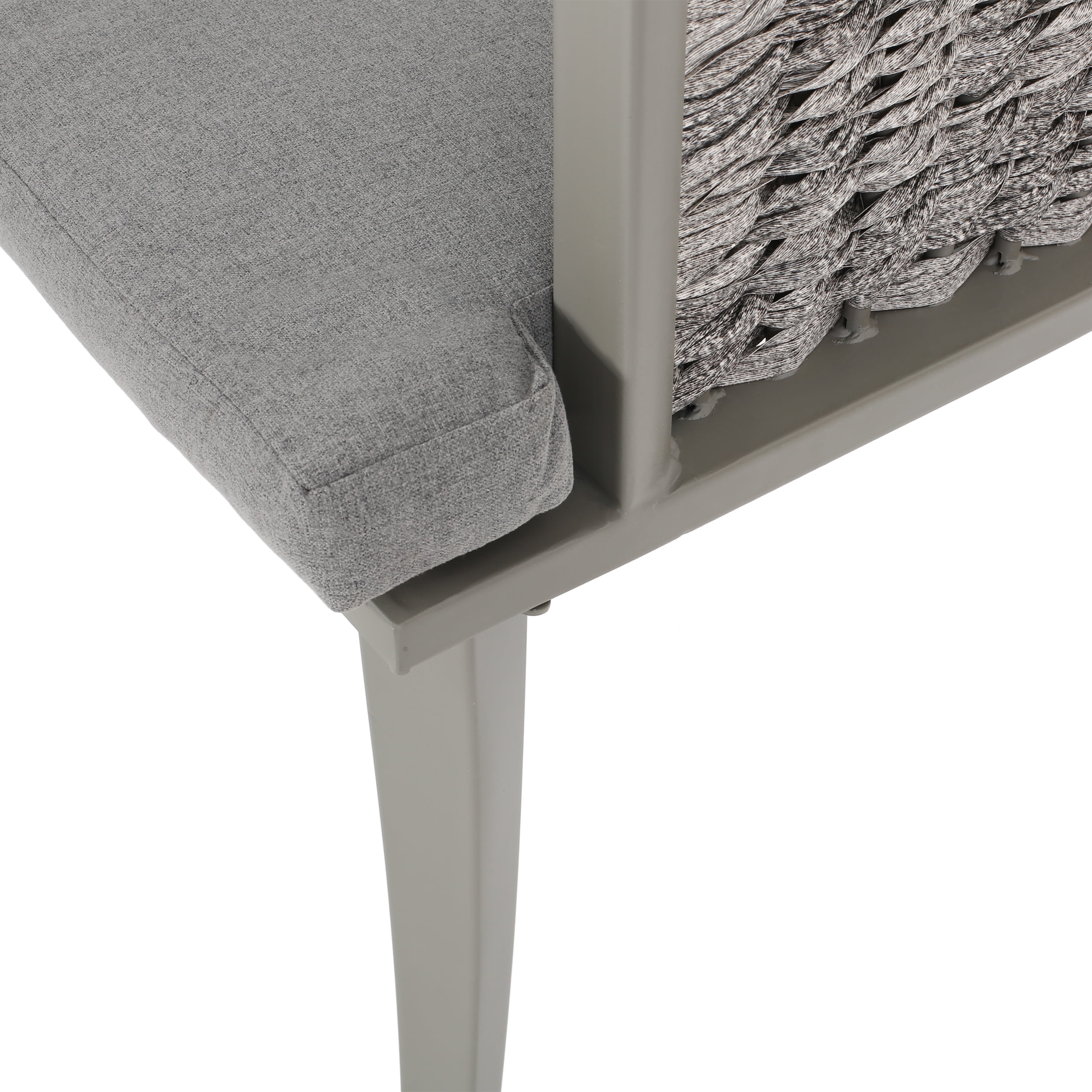 Caris Outdoor Boho Wicker Club Chair with Cushions, Set of 2, Multi Light Gray, Gray