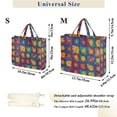 thumbnail image 2 of FORMRS Womens Corduroy Tote Bag Crossbody Shoulder Handbag with Pocket, Colorful Checkered Daisy, 2 of 7