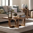 thumbnail image 4 of Alaterre Furniture Berkshire 48 in. Live Edge Acacia Wood Coffee Table, Handcrafted with Floor Protectors, Modern Industrial Farmhouse Accent Table, Natural, 4 of 6