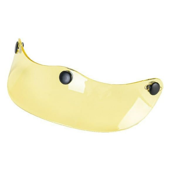 Visera de casco, reemplazo directo de accesorios, protección solar, fácil instalación, protector de parasol con 3 broches para cascos 3/4 Amarillo transparente