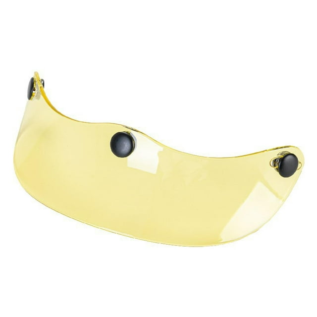 koolsoo Helmet Peak Shield Easy Installation Sun Protection Vintage Direct Replace Transparent Yellow