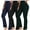4-black/green/blue(3pack), variant on DDLUYY Womens Plus Size Flare Legging High Waist Yoga Pants Workout Active Wear Stretch Bootcut Pants with Pocket 3-Pack