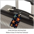 thumbnail image 3 of Square 2Pack PU Leather Starfish Cruise Luggage Tag with Privacy Cover and Name ID Tag for Travel Handbags Backpacks Luggage Tags, 3 of 6