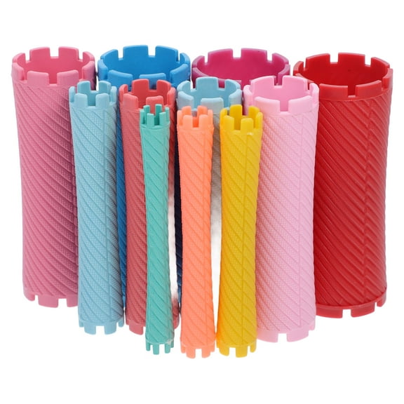 KONTONTY 100 Pcs Hair Perm Rods Set for Women, Assorted Color Hair Rollers for Styling and Hair Curling
