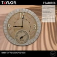 thumbnail image 6 of 14-inch Multi-Color Clock and Thermometer for Indoor and Outdoor Use, Weather Resistant, 6 of 8