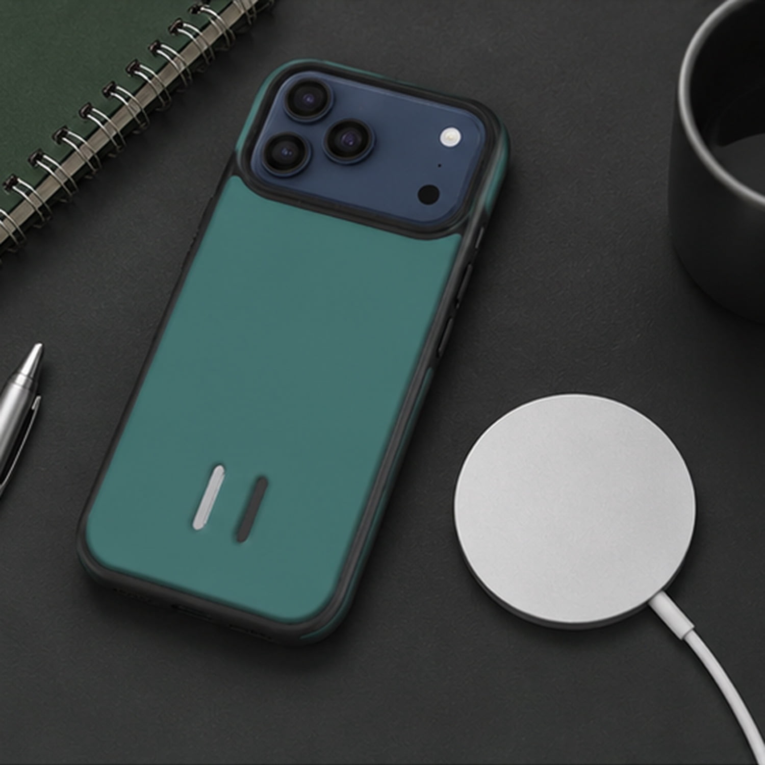 Full Body Leather Style Shockproof Case for iPhone 17 Pro Max with Wireless Charging