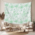 thumbnail image 2 of Watercolor Green Floral Large Tapestry for Bedroom Wall Hanging Tapestry, Teal Ombre Botanical Summer Ceiling Backdrop Tapestries Poster Blanket Wall Decor for Teens Room Living Room Dorm 86" x 104", 2 of 8